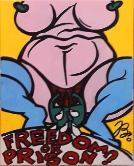 Freedom or Prison | 2022, 30 x 40 cm
Combined technique on canvas